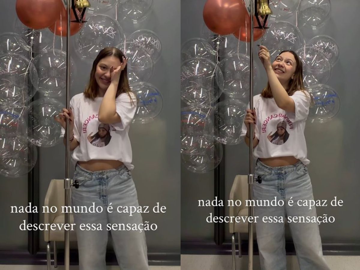 Neta de Carlos Alberto de Nóbrega celebra fim da quimioterapia e emociona