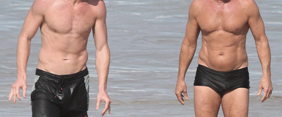 Marcello Novaes e Pedro aproveitam dia de praia juntos e mostram sintonia fora das telas