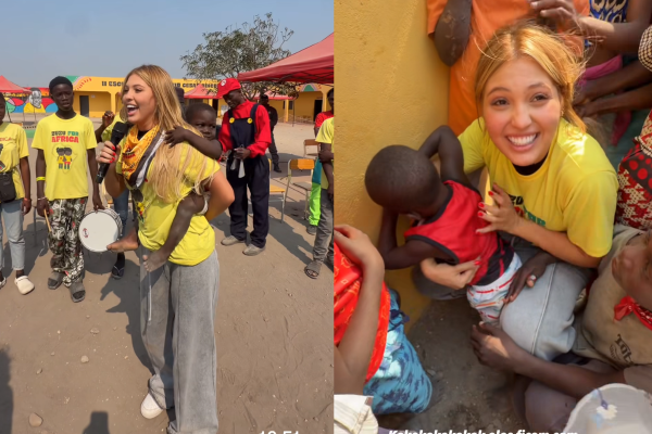 Em Angola, Mari Menezes se emociona com recepção de crianças durante missão solidária