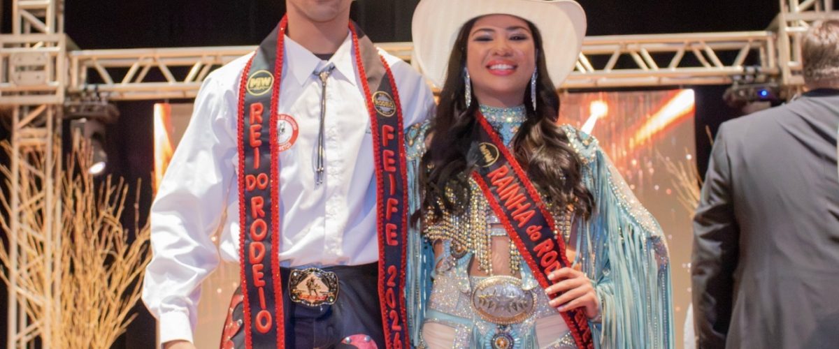 Lucius Petroni e Isadora Trindade são eleitos Rei e Rainha do Rodeio FEIFE 2026 em noite de emoção em Porto Ferreira