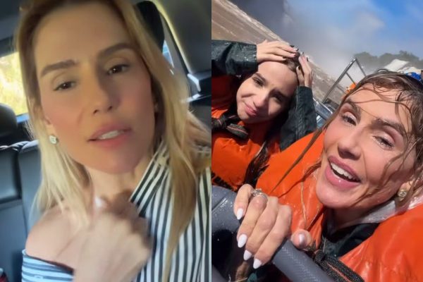 Deborah Secco compartilha emoção vivida nas Cataratas durante viagem com Maria Flor