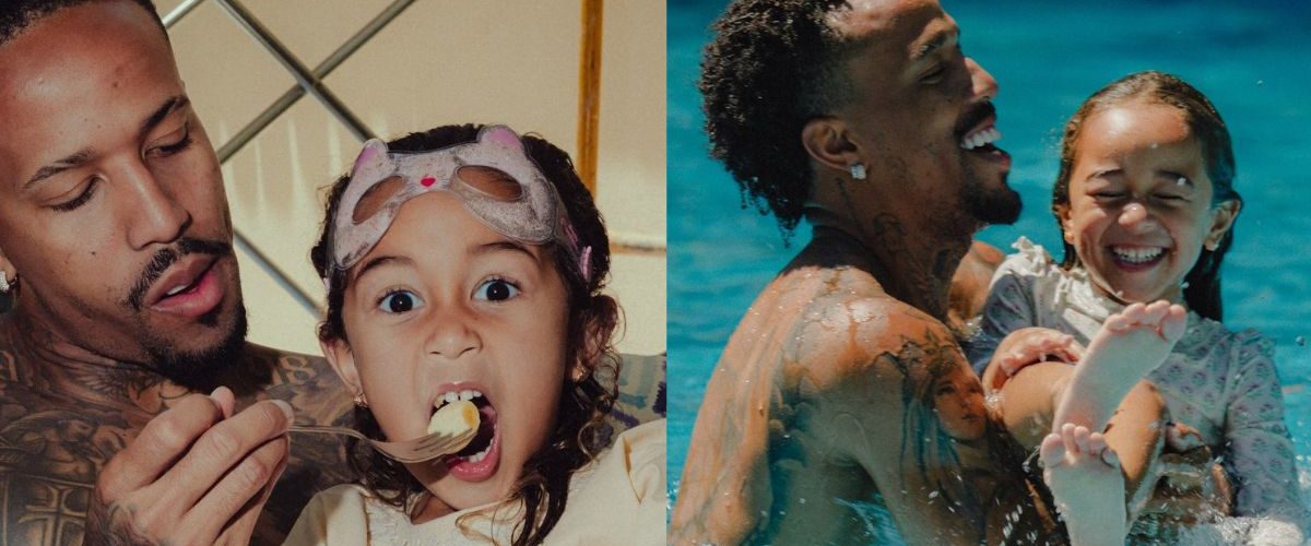 Éder Militão publica fotos com Cecília durante as férias e celebra relação com a filha