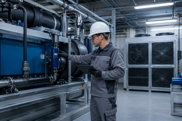 Gestão térmica em grandes instalações: desempenho, qualidade do ar e continuidade operacional