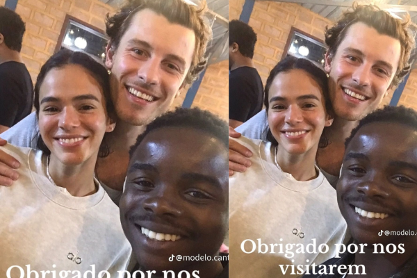 Bruna Marquezine e Shawn Mendes conhecem projeto social durante viagem a Angola