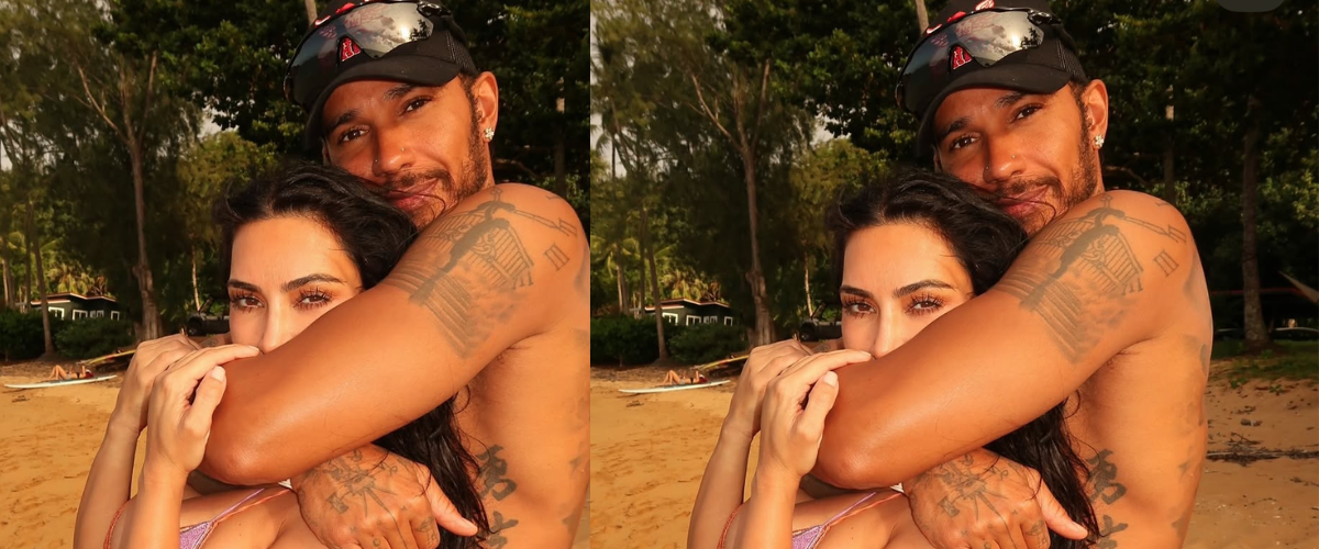 Lewis Hamilton e Kim Kardashian aparecem juntos em momento romântico