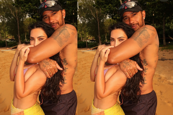 Lewis Hamilton e Kim Kardashian aparecem juntos em momento romântico