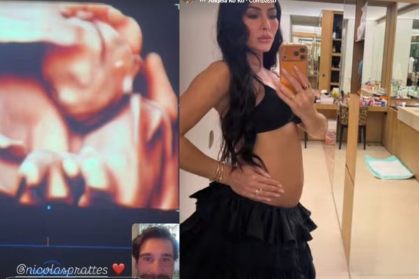 Sabrina Sato mostra ultrassom do bebê e revela como Nicolas Prattes acompanhou o exame
