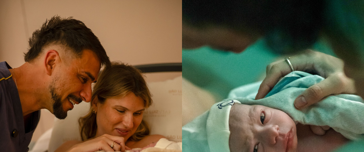 Julio Rocha e Karoline Klein revelam sexo e nome do quarto filho após parto