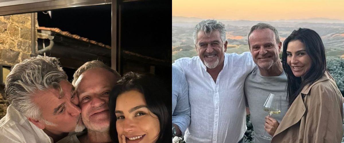 Cíntia Chagas e Rubens Barrichello curtem viagem romântica na Itália após oficializarem namoro