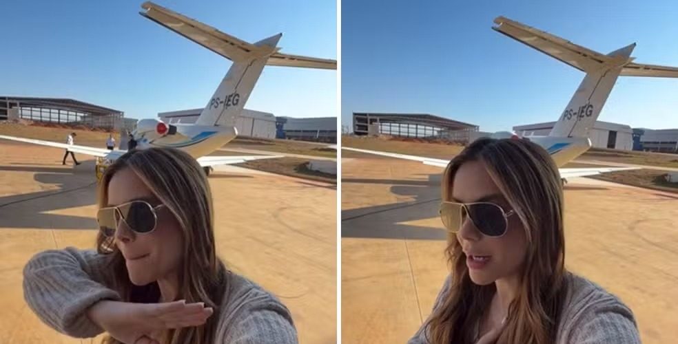 Mariana Fagundes vive susto durante voo e aeronave faz pouso de emergência em Goiânia