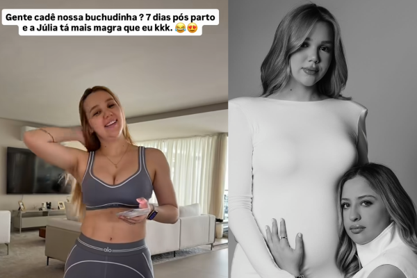 Mari Fernandez brinca com boa forma da esposa uma semana após nascimento da filha