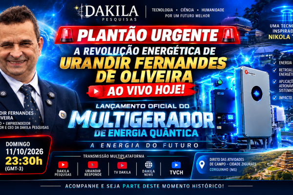Multigerador de Energia Quântica: Urandir Fernandes faz lançamento ao vivo hoje