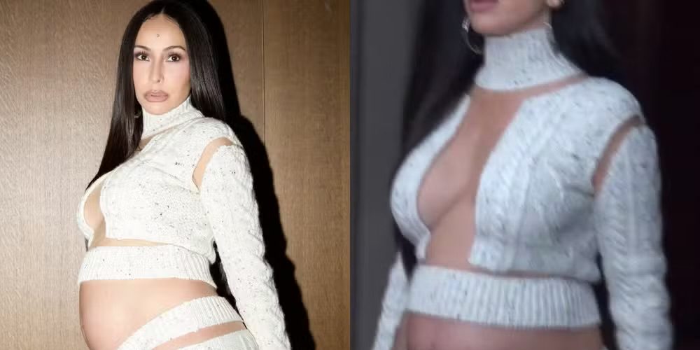 Sabrina Sato valoriza gravidez com look ousado durante noite em Paris