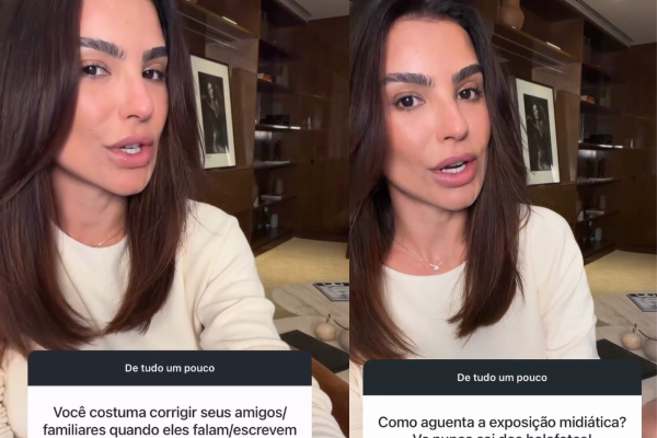Cíntia Chagas admite que corrige amigos e familiares até em momentos íntimos