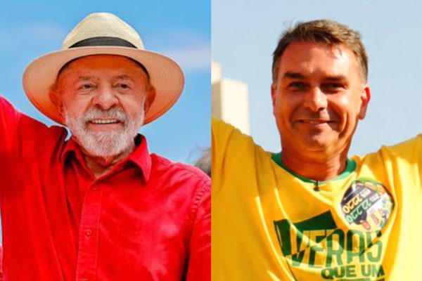 Parcial no exterior mostra disputa dividida entre Lula e Flávio Bolsonaro