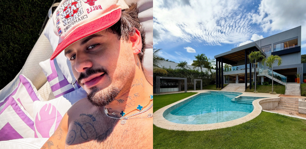 Zé Felipe escolhe mansão de luxo em Goiânia para receber os filhos durante estadias no Brasil